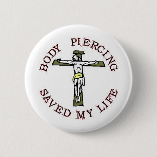 Jesus "Körperpiercing " Button