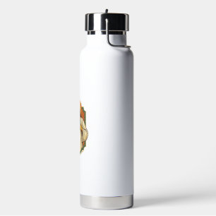 Jesus Kreide bedeckte schwarze Gymnastikklamotten Trinkflasche