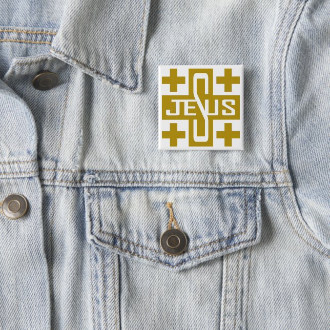 Jesus' Kreuz Button (Beispiel)
