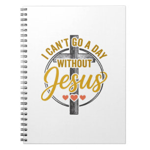 Jesus Kreuz Christliche Typografie-Shirt-Design_1 Notizblock