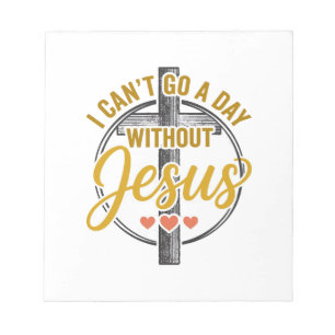 Jesus Kreuz Christliche Typografie-Shirt Design_1 Notizblock
