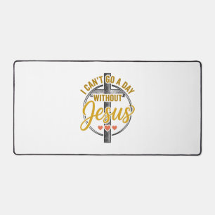 Jesus Kreuz Christliche Typografie-Shirt-Design_1 Schreibtischunterlage