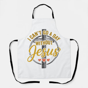 Jesus Kreuz Christliche Typografie-Shirt-Design_1 Schürze