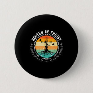 Jesus Kreuz Gebet Bibelvers Christlich Verwurzelt  Button