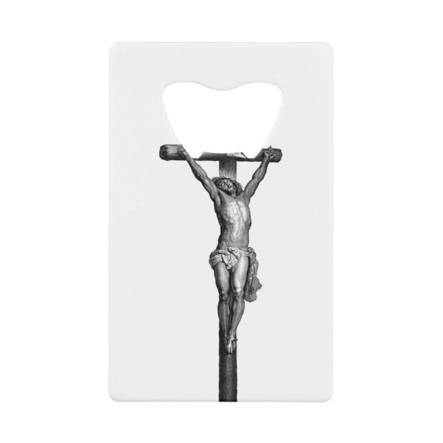 Jesus Kreuz Geldbeutel Flaschenöffner (Vorderseite)