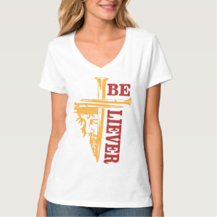 Jesus-Kreuz-Nagel-Design – Mächtiges Christentum T-Shirt