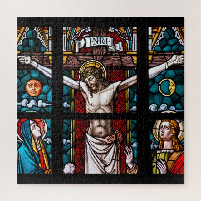 Jesus kreuzigte am Kreuz (Vertikal)