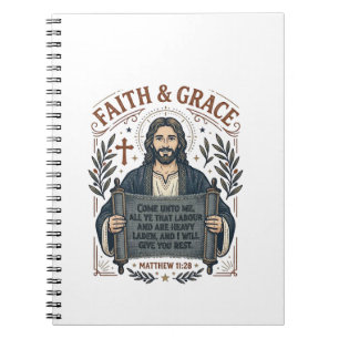 Jesus Kreuzstich Vintage-Shirt Christliches Grafik Notizblock