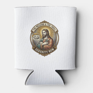 Jesus Kreuzt Arme Internet-Troll-Gesicht Emoji Hum Dosenkühler