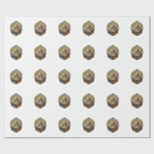 Jesus Kreuzt Arme Internet-Troll-Gesicht Emoji Hum Geschenkpapier