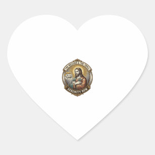 Jesus Kreuzt Arme Internet-Troll-Gesicht Emoji Hum Herz-Aufkleber