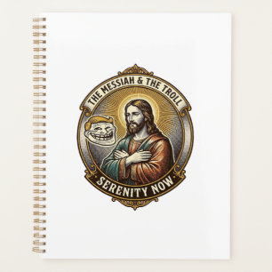 Jesus Kreuzt Arme Internet-Troll-Gesicht Emoji Hum Planer