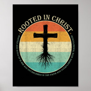 Jesus kreuzt in Christus den Christlichen Glauben. Poster