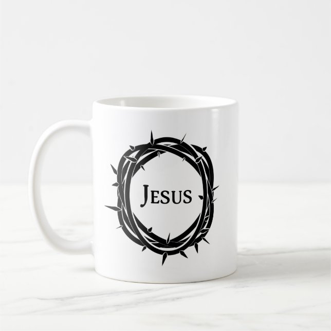 JESUS - KRONE der WEISSDÖRNER Kaffeetasse (Links)