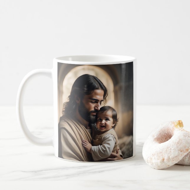 Jesus Kunst Kaffeetasse (Mit Donut)