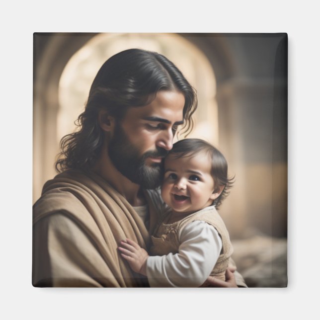 Jesus Kunst Magnet (Vorne)