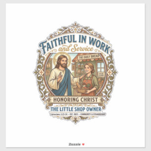 Jesus Kunstverkäufer Etsy Maker Shirt Glaube Basie Aufkleber