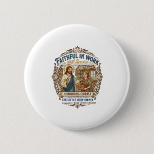 Jesus Kunstverkäufer Etsy Maker Shirt Glaube Basie Button