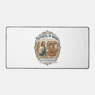 Jesus Kunstverkäufer Etsy Maker Shirt Glaube Basie Schreibtischunterlage