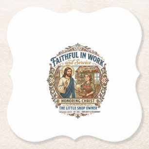 Jesus Kunstverkäufer Etsy Maker Shirt Glaube Basie Untersetzer