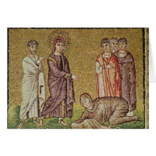 Jesus kuriert die Frau, die blutet