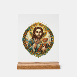 Jesus Küsschen Rot Herz Like Button Humor_1 Acrylschild