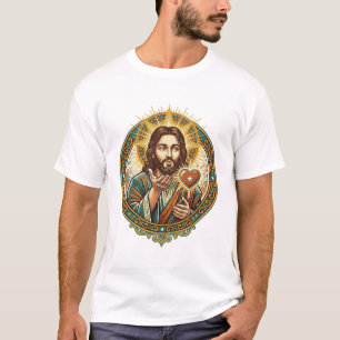Jesus Küsschen Roter Herz Like Button Humor_1 T-Shirt