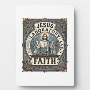 Jesus Laboretikett Glaube Jesus Laborchrist Fotoplatte