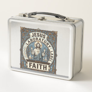 Jesus Laboretikett Glaube Jesus Laborchrist Metall Brotdose