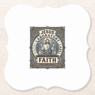Jesus Laboretikett Glaube Jesus Laborchrist Untersetzer