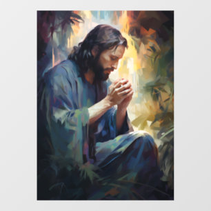Jesus Lächeln Fensterklammer Fensteraufkleber
