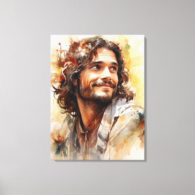 Jesus Lächeln Leinwand Print (Vorderseite)