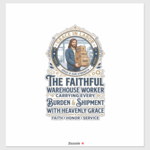 Jesus Lager Logistik Grafik T-Shirt Christliche Ku Aufkleber