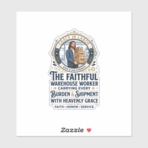 Jesus Lager Logistik Grafik T-Shirt Christliche Ku Aufkleber