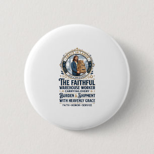 Jesus Lager Logistik Grafik T-Shirt Christliche Ku Button