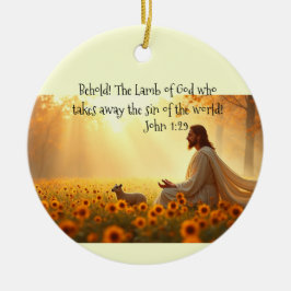 Jesus Lamb of God Acrylic Print Keramik Ornament