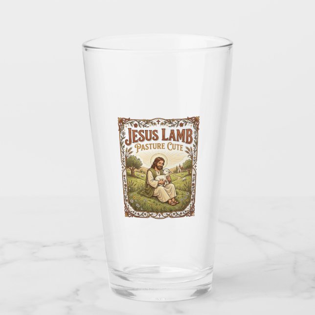 Jesus Lamm Weide Niedlich Jesus Lamm Weide Niedlic Glas (Vorderseite)