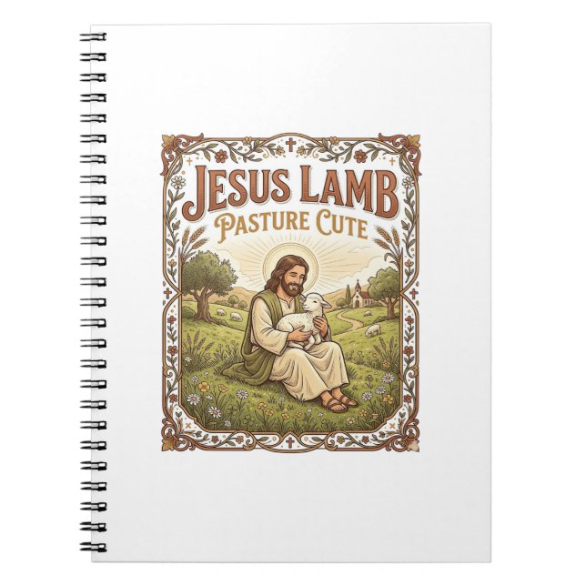 Jesus Lamm Weide Süß Jesus Lamm Weide Süß Ch Notizblock (Vorderseite)