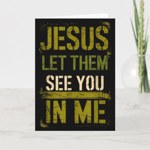 Jesus, lass sie dich in mir betrübt sehen Retro-Ch Karte