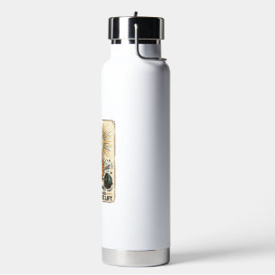 Jesus lässt schwere Hantel laut fallen Fitnessstud Trinkflasche