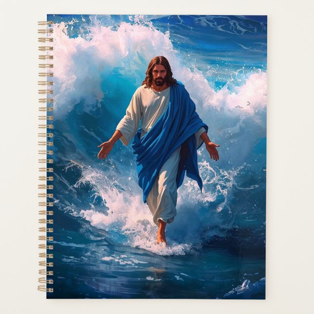 Jesus läuft auf dem Wasserplaner Planer (Vorderseite)