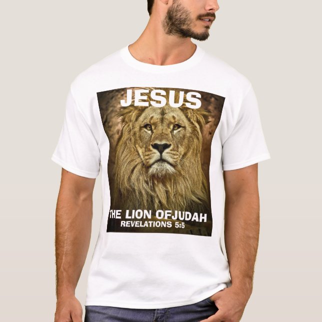 JÉSUS le LION DE JUDAH, T-shirts chrétien (Devant)