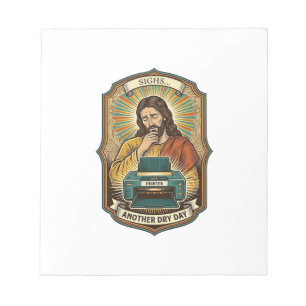 Jesus Leere Druckerpapierablage Büroarbeit Ärgerni Notizblock