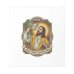 Jesus Leere Tortilla-Chip-Tüte Betrunkene Munchies Notizblock