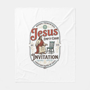 Jesus Leerer Stuhl Einladung Jesus Leerer Stuhl Ei Fleecedecke