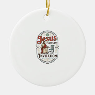 Jesus Leerer Stuhl Einladung Jesus Leerer Stuhl Ei Keramik Ornament