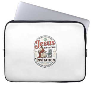 Jesus Leerer Stuhl Einladung Jesus Leerer Stuhl Ei Laptopschutzhülle