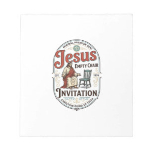 Jesus Leerer Stuhl Einladung Jesus Leerer Stuhl Ei Notizblock