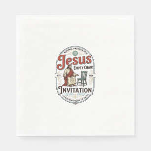 Jesus Leerer Stuhl Einladung Jesus Leerer Stuhl Ei Serviette
