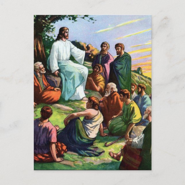 Jesus lehrt, wie man betet postkarte (Vorderseite)